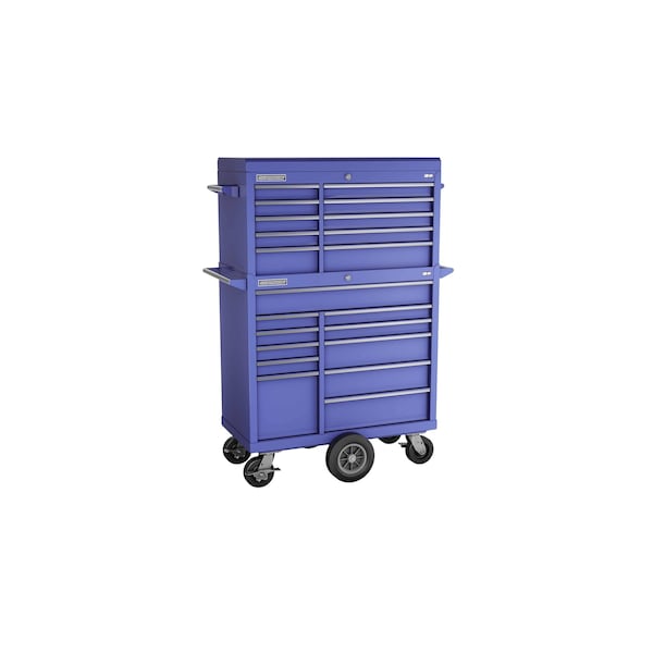 Champion Tool Storage FMPro Top Chest/Cabinet and Cart, 21 Drawer, Blue, Steel, 41 in W x 20 in D FMP4121MC-BL - main